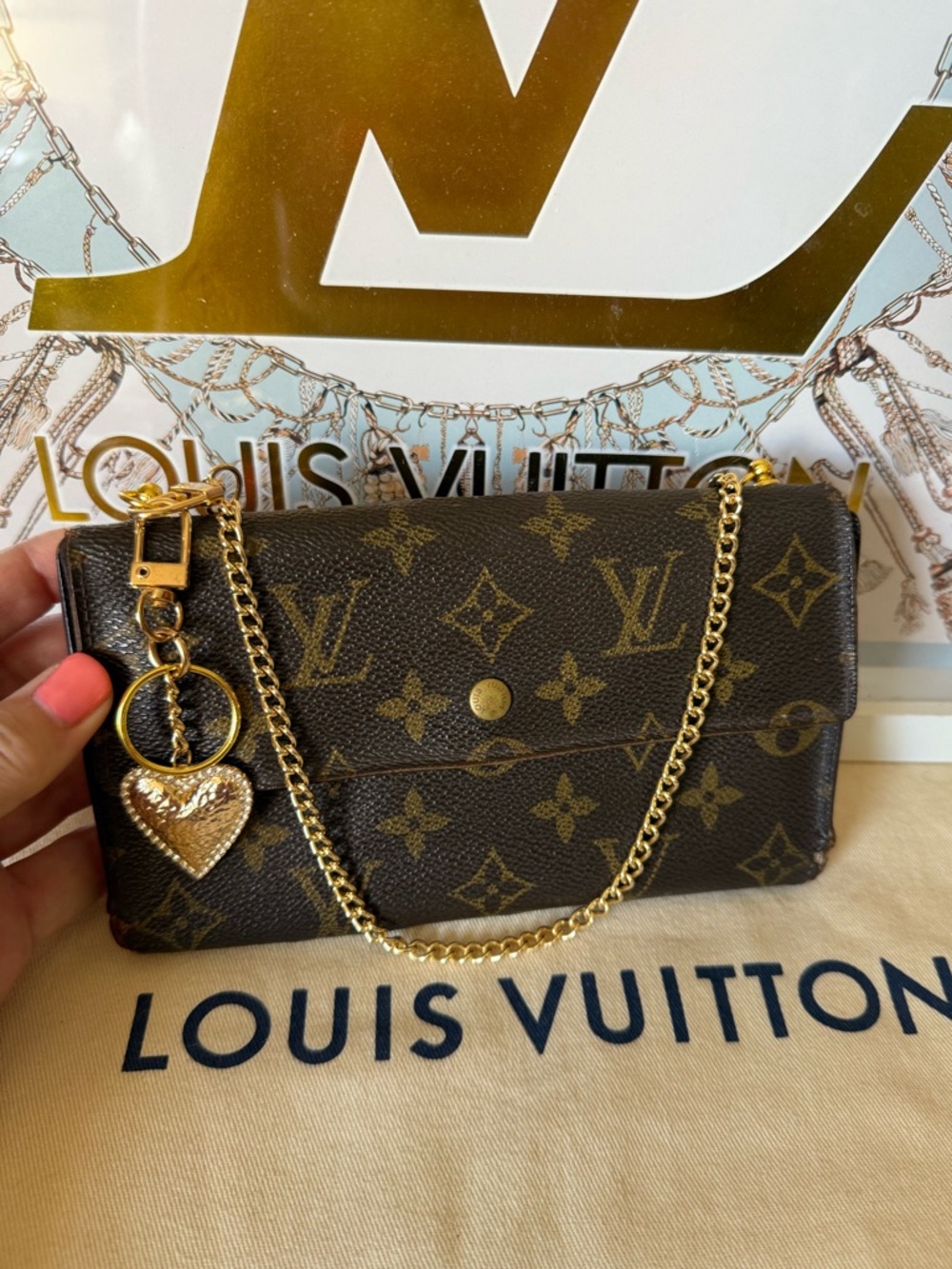 Louis Vuitton Vintage Monogram Long Wallet on Chain - Picture 14 of 14